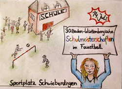 Plakat zur Schulmeisterschaft im Faustball